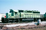 Oneida & Western (OWTX) SD40-2 #9951, leading a Shamrock Coal Company train by Tilford Yard, 